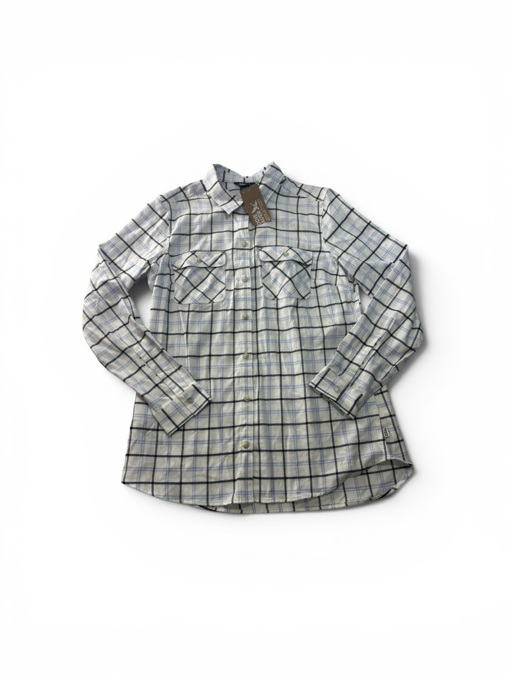 Eddie Bauer Firelight Flannel Shirt Womens Size Medium NWT Cotton Tencel Top